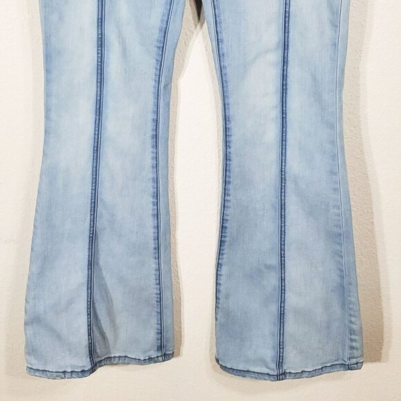 SO Goods For Life Womens Light Blue High Rise Flare Jeans Size 9/29W Cotton Blen - Picture 5 of 12